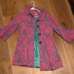 Aunt Wanda Small Hot Pink and Turquoise coat